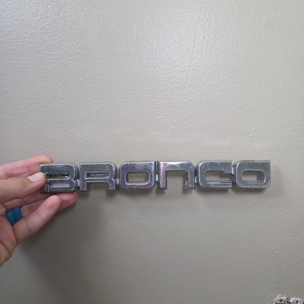 Ford Bronco Fender Emblem Nameplate OEM Chrome Metal E0TB-16B114-JC 1980-86